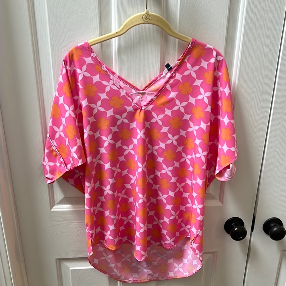 Retro Floral Print blouse